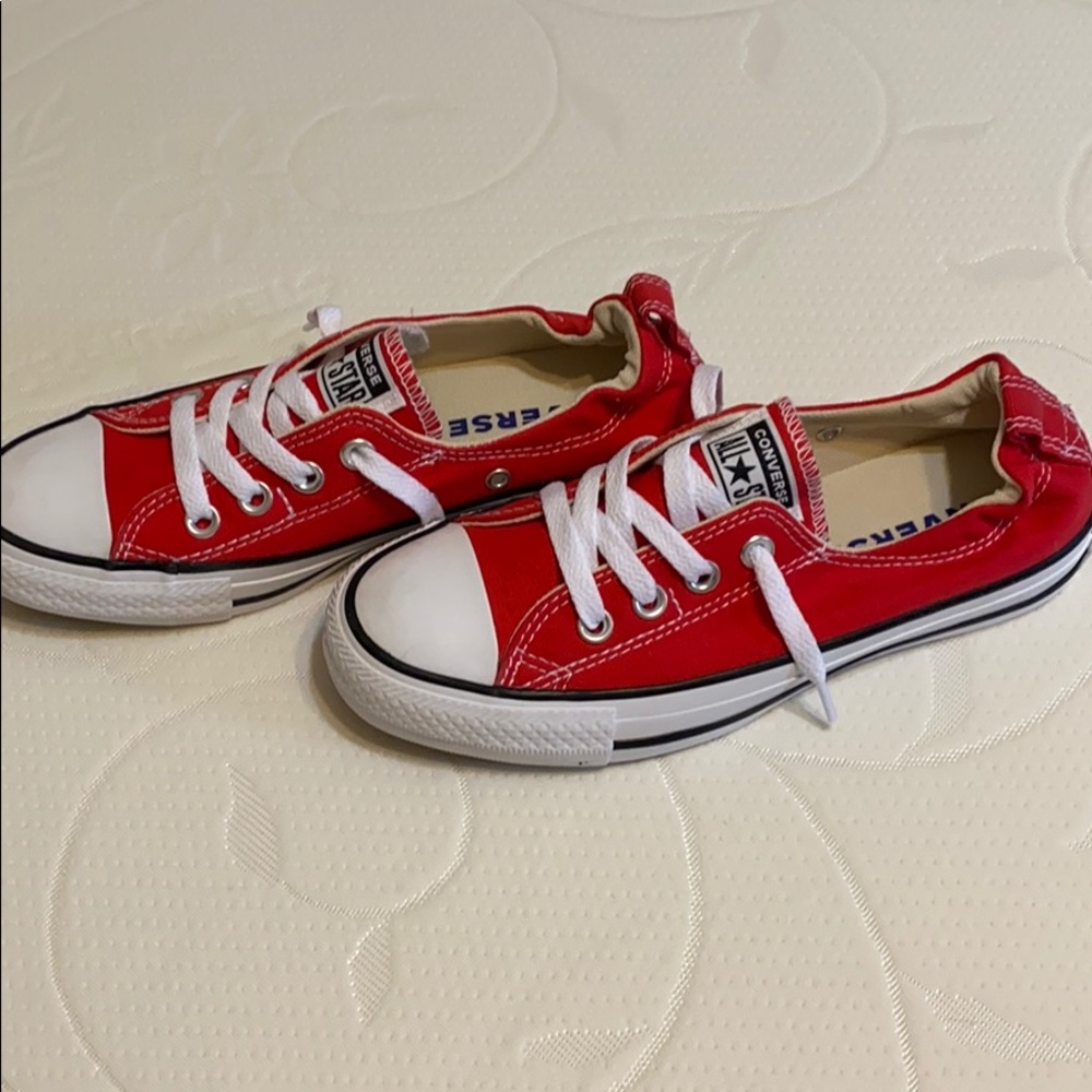 Lightly worn red converse